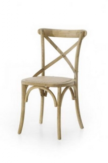 Sedia vintage in olmo lucido naturale