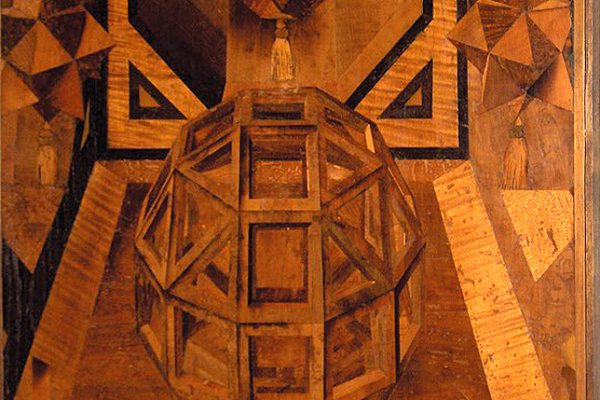 Figura geometrica di fra Damiano Zambelli nella basilica di San Domenico a Bologna